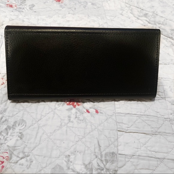 New Genuine Pebbled Leather Trifold Flap Wallet - Picture 3 of 6